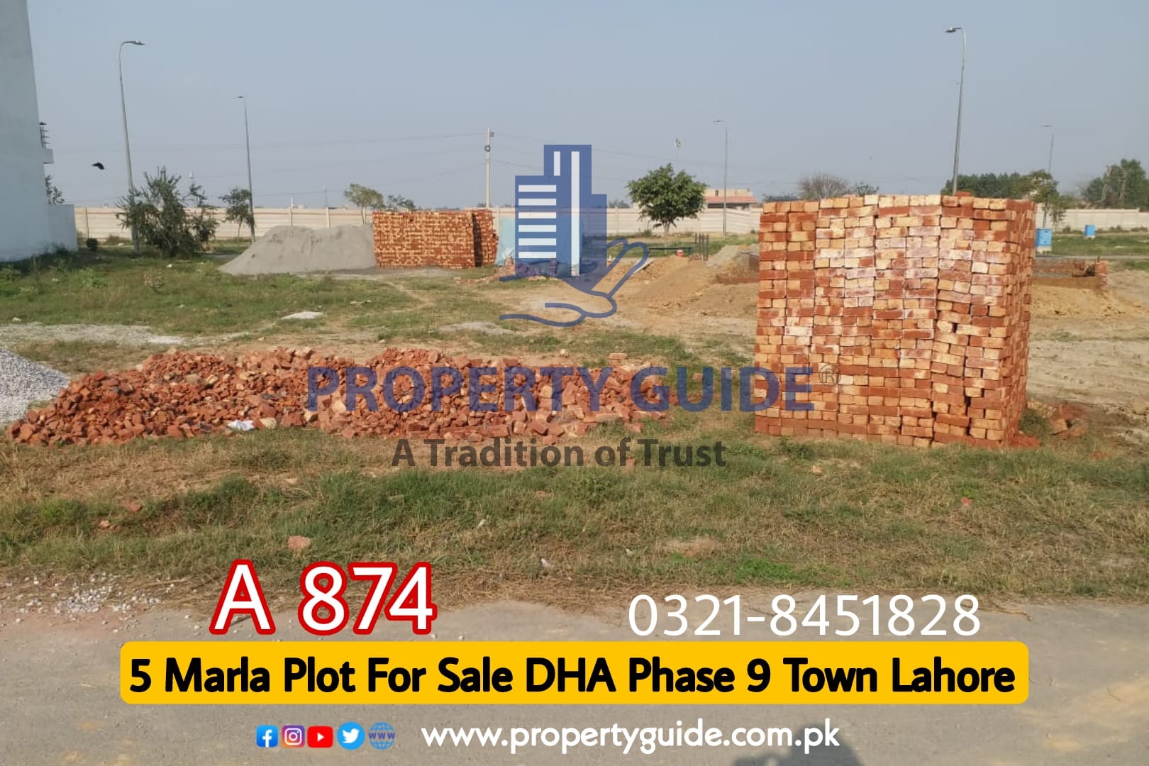 5 Marla Plot For Sale 874 A – DHA Phase 9 Town Lahore