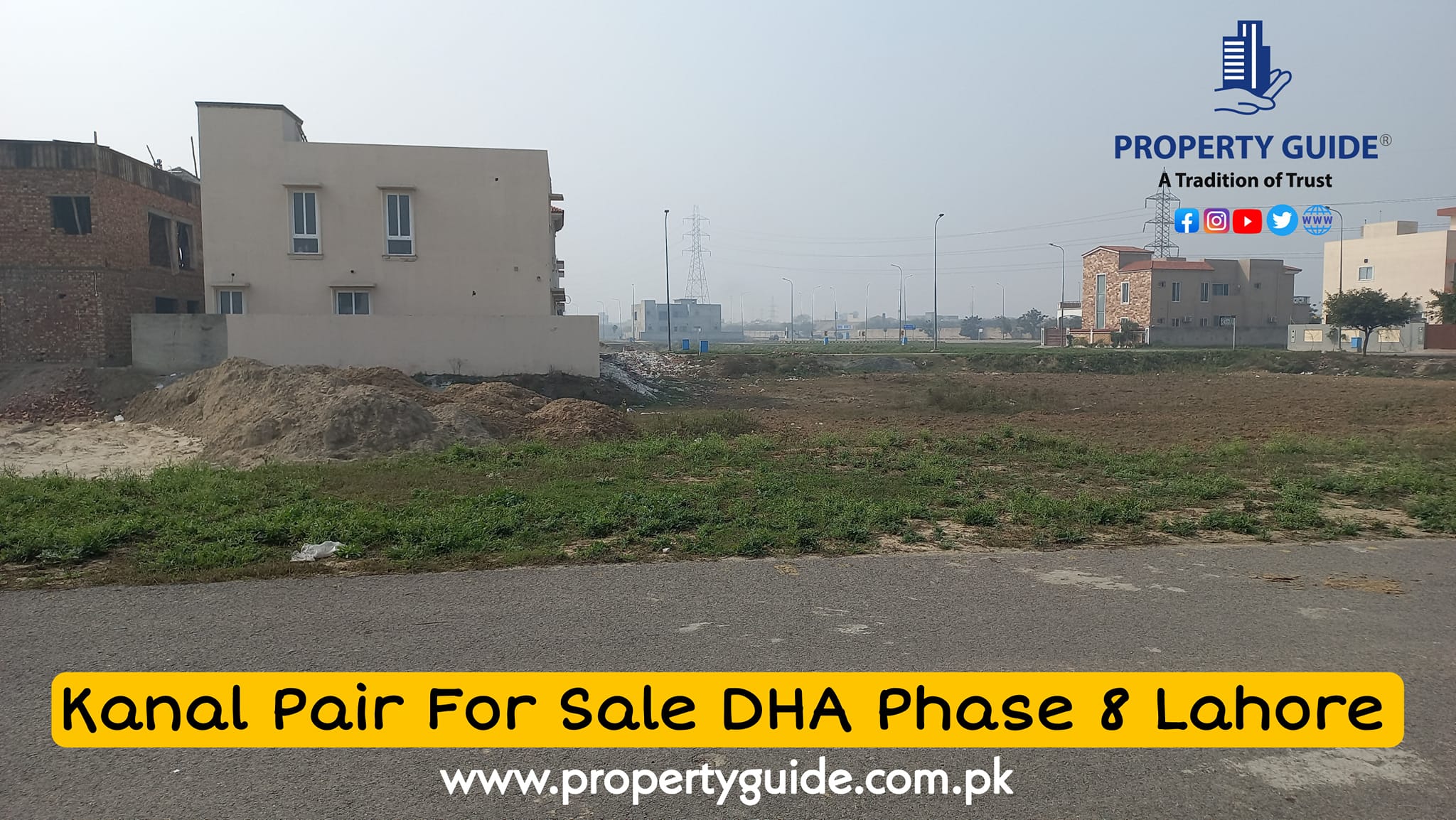 Kanal Pair Plot For Sale DHA Phase 8 Lahore V Block
