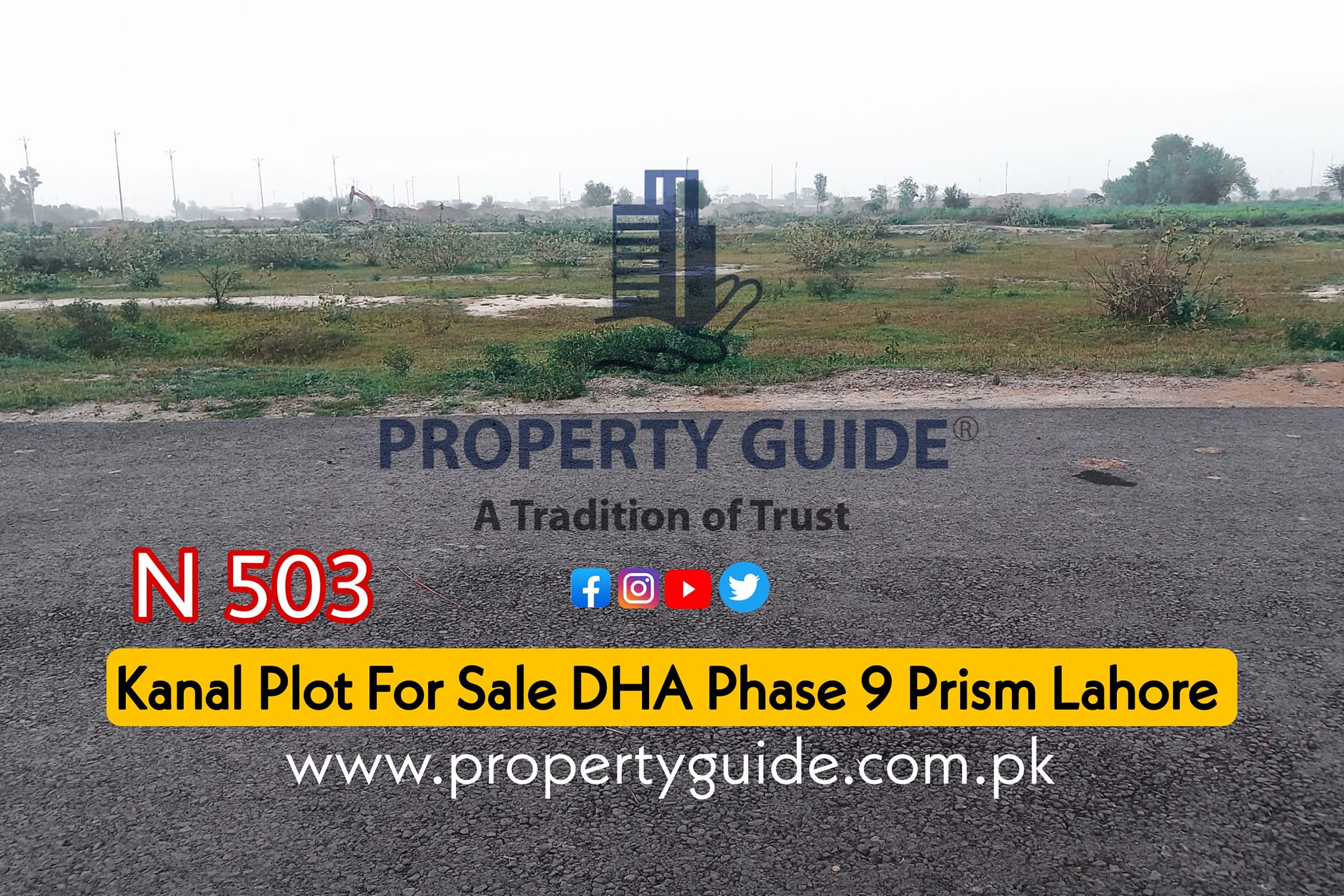 01 Kanal Plot For Sale In DHA Phase 9 Prism Lahore
