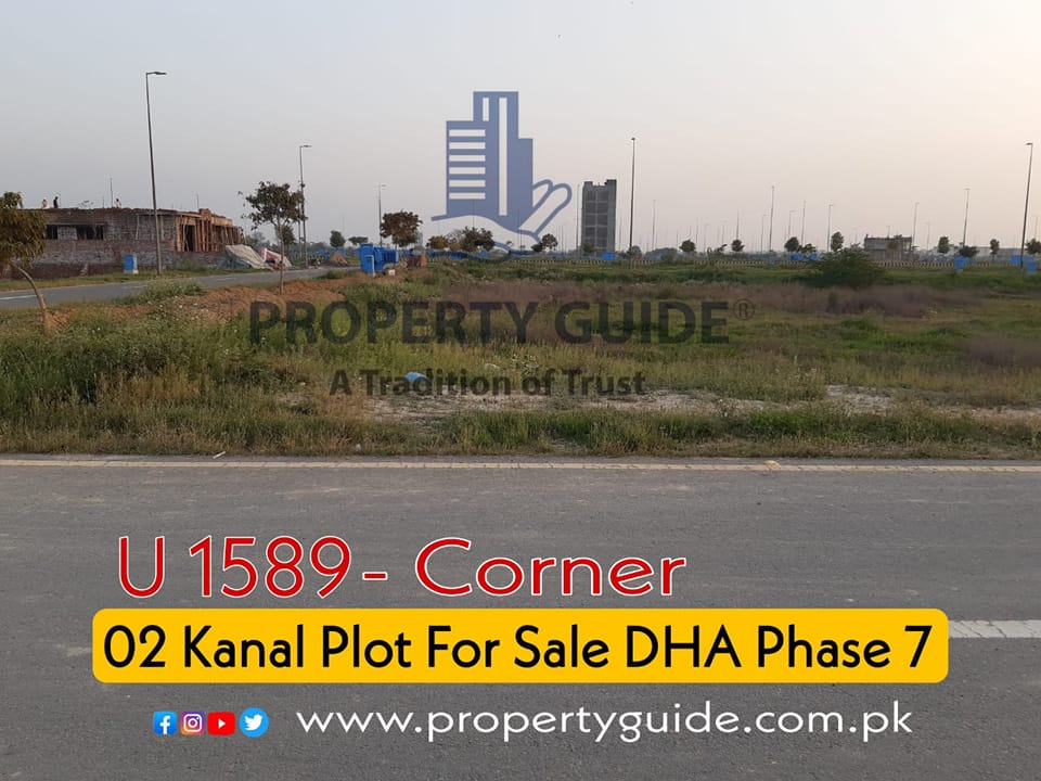 2 Kanal Plot For Sale In DHA Phase 7 Lahore – U 1589 Corner