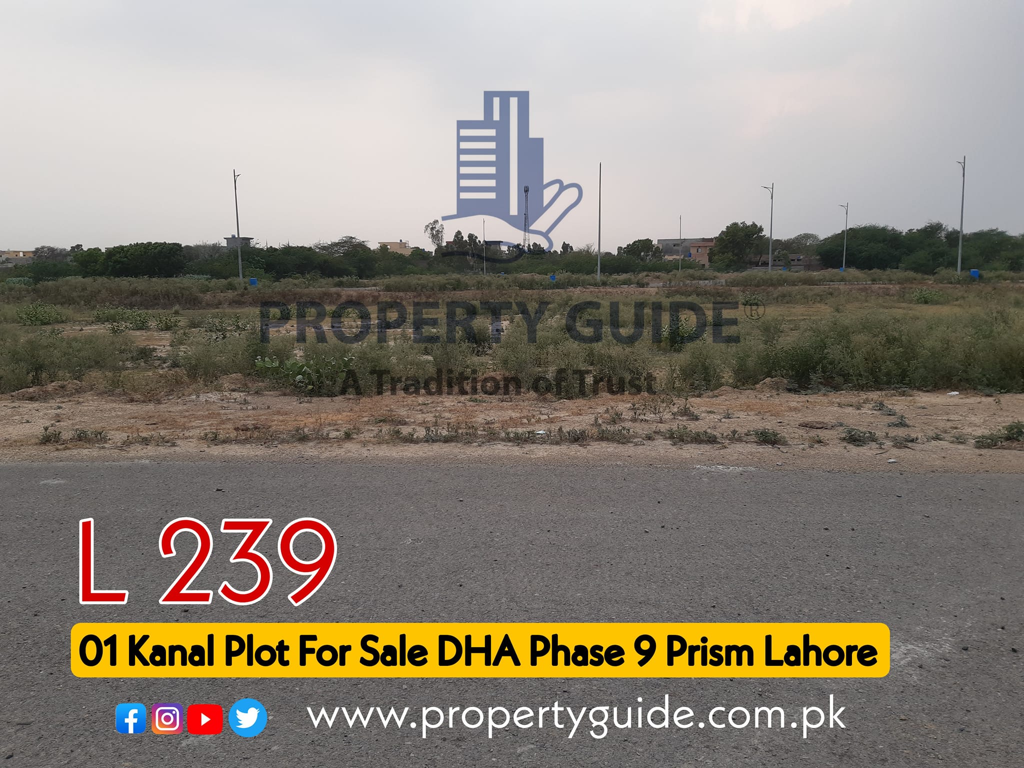 01 Kanal Plot For Sale In DHA Lahore Phase 9 Prism – L 239