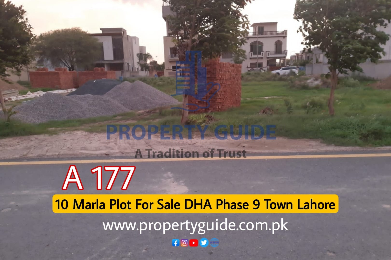 10 Marla Plot For Sale DHA Phase 9 Town Lahore On 120 Feet Road