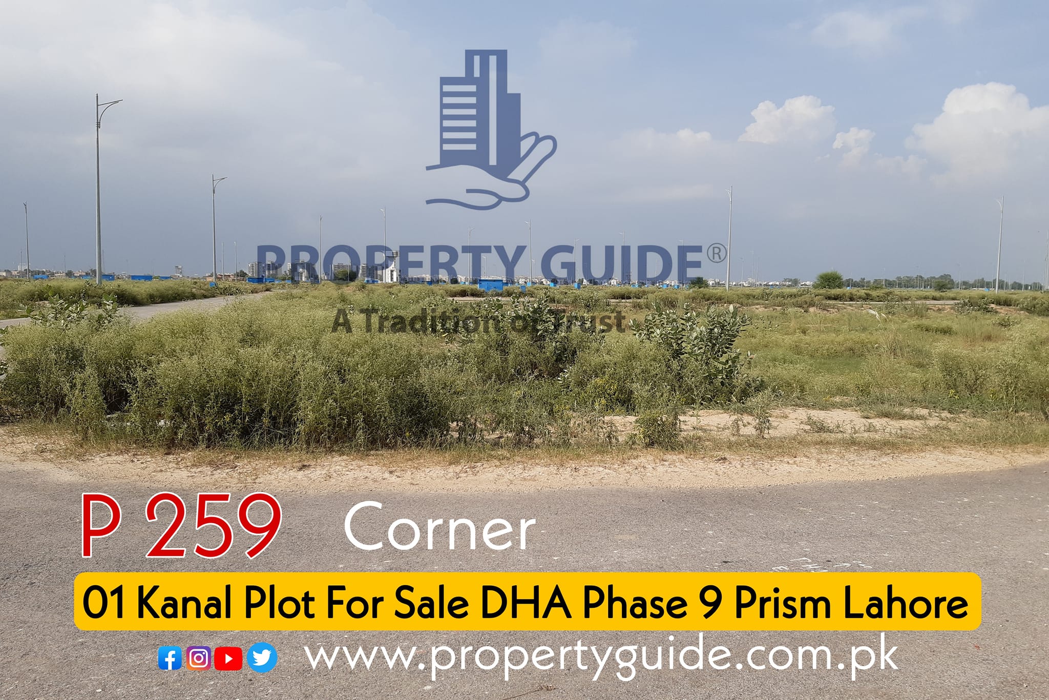 Kanal Plot For Sale DHA Lahore Prism 9 – P 259 Corner