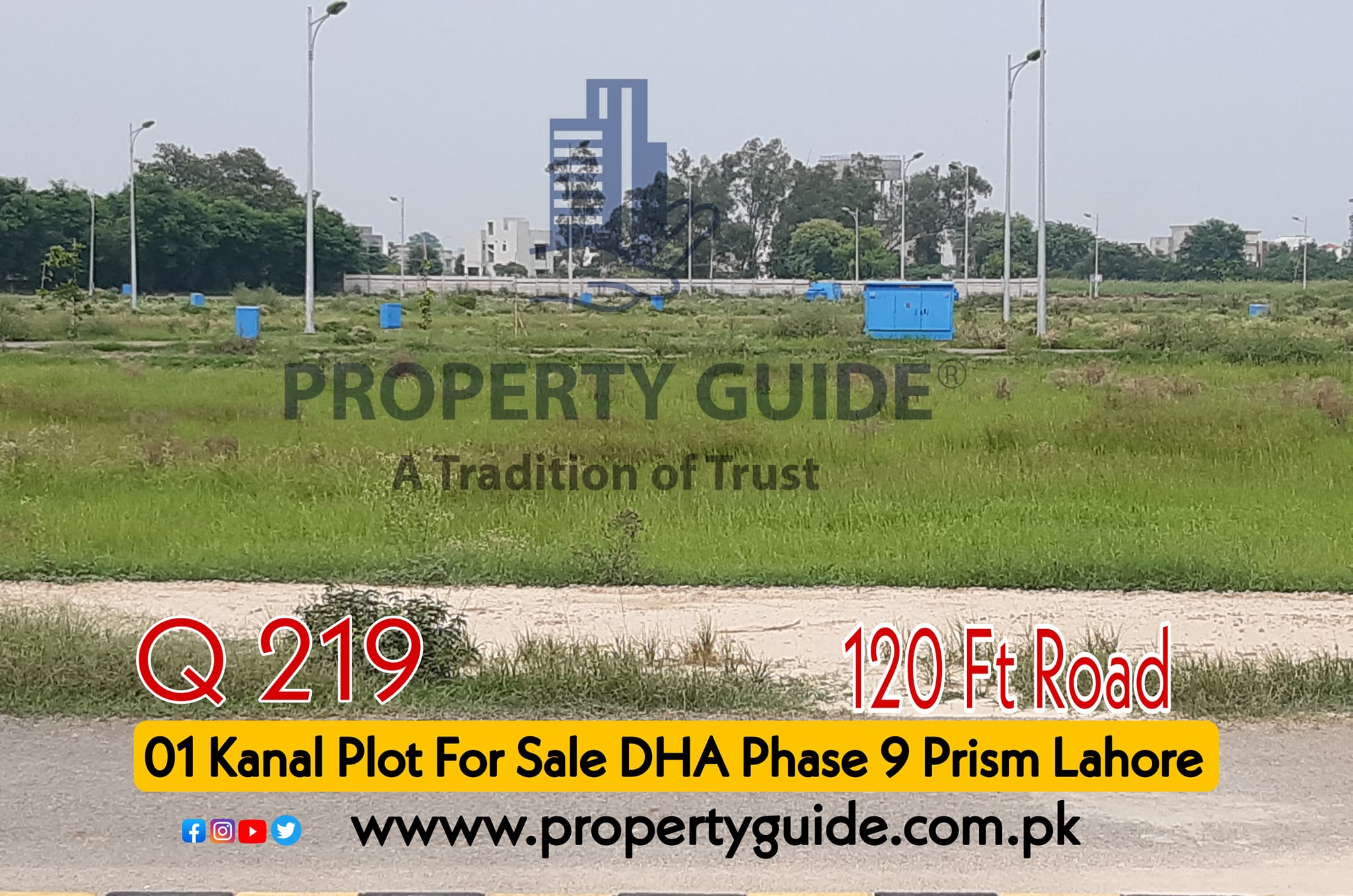 Kanal Plot For Sale DHA Phase 9 Prism Lahore Q 120 Feet Road