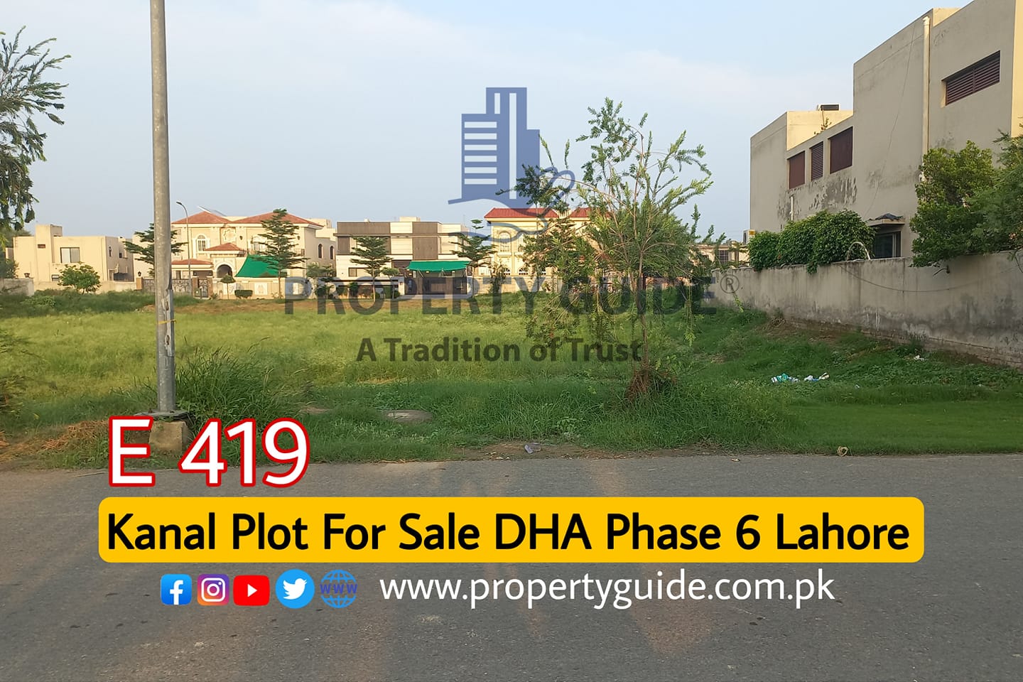 Kanal Plot For Sale DHA Phase 6 Lahore E Block