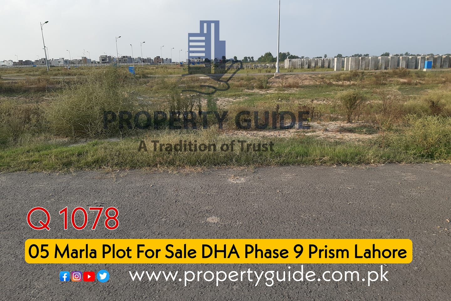 05 Marla Plot For Sale In DHA Phase 9 Prism Lahore – Q Block 1078