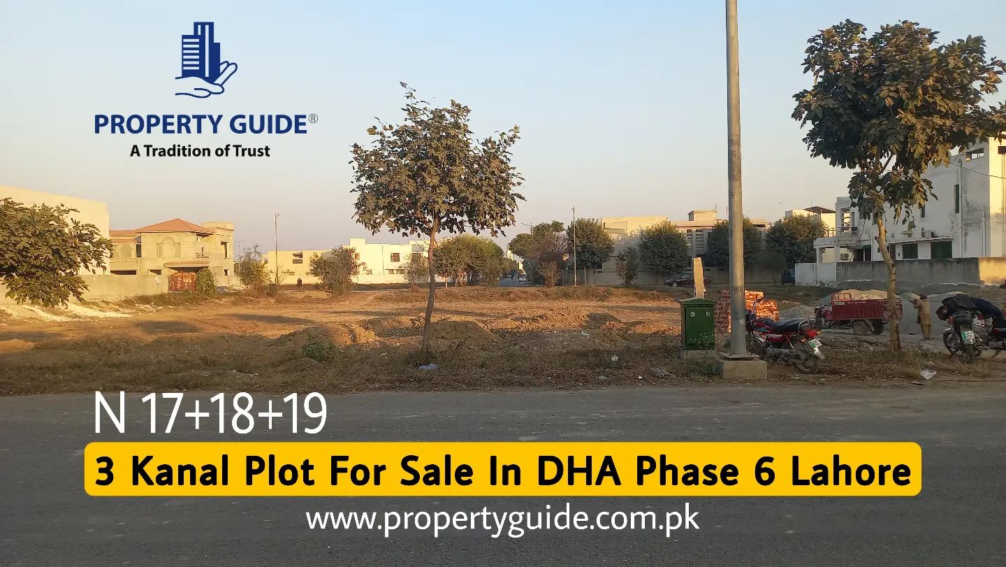 3 Kanal Plot For Sale DHA Phase 6 Lahore N Block 70 Feet Road