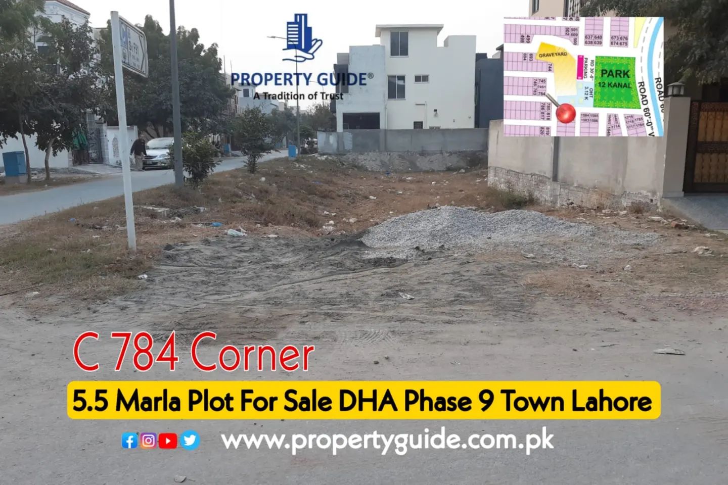 5.5 Marla Plot For Sale In DHA Phase 9 Town Lahore