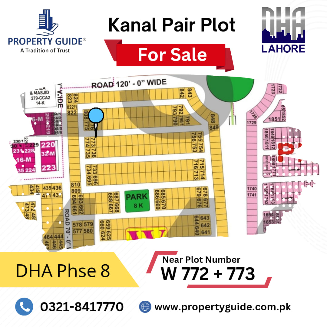 1 kanal Pair Plot For Sale In DHA Phase 8 Lahore