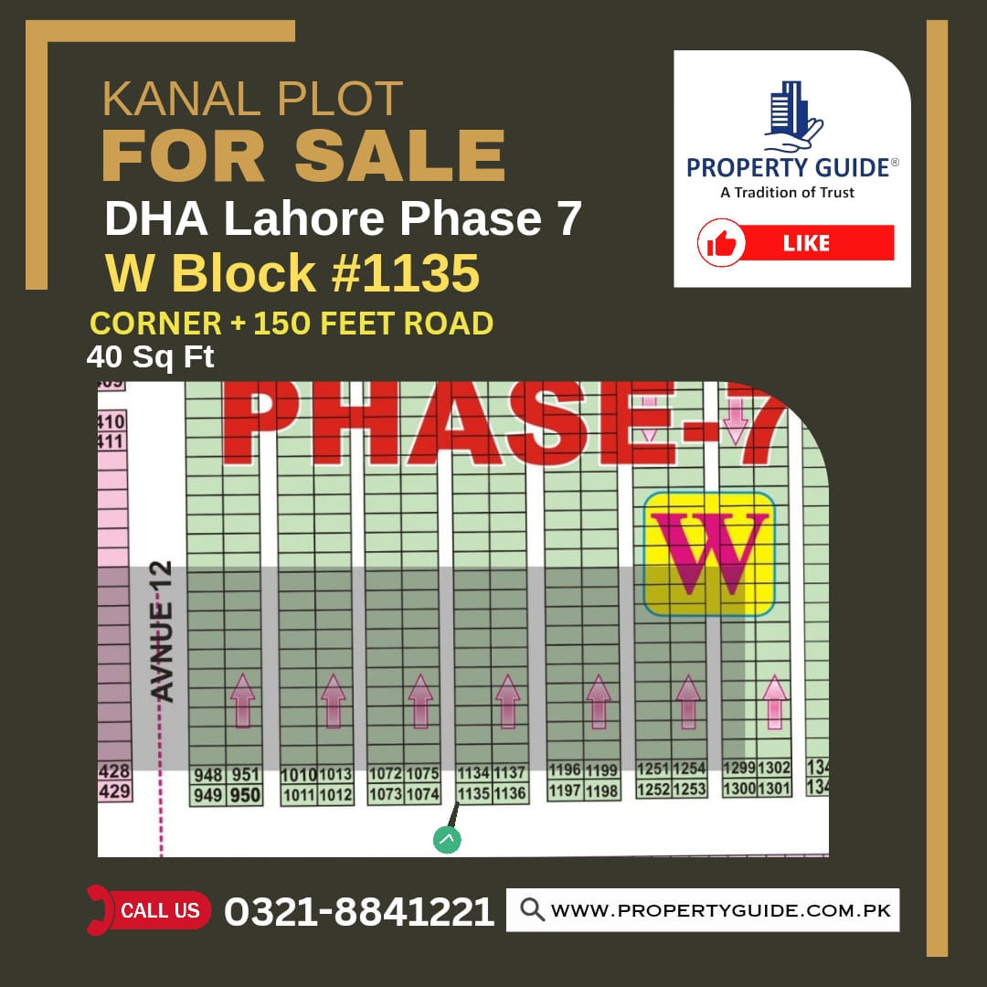 DHA Phase 7 W Block Plot For Sale